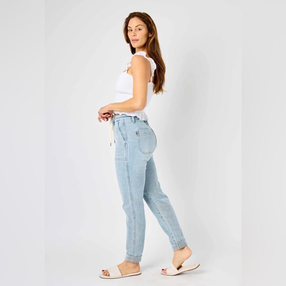 Judy Blue High Waist Vintage Double Cuff Joggers 11/30 EUC